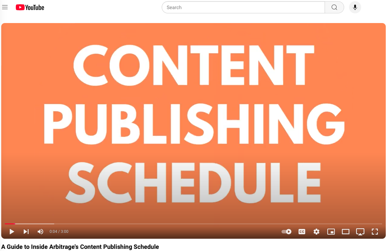A Guide to Inside Arbitrage's Content Publishing Schedule