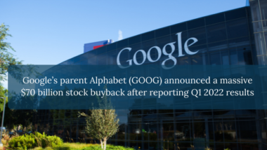 Buyback Wednesdays – Alphabet Announces A Massive $70 Billion Stock Buyback