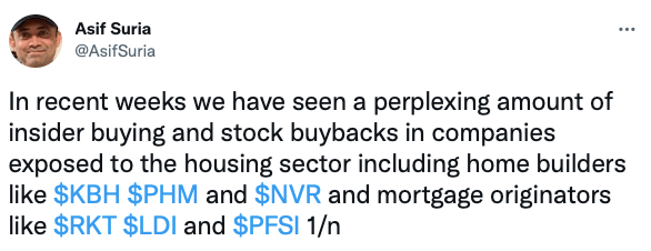 Insider Buying In Housing Related Stocks