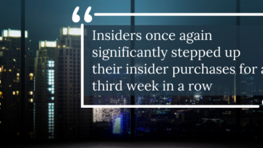 Insider Weekends: Aggregate Insider Buying Remains Elevated For A Third Week