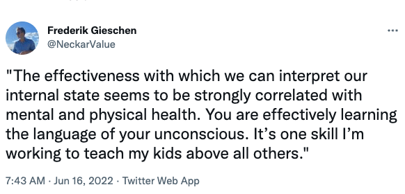 The effectiveness with which we can interpret our internal state seems to be strongly correlated with mental and physical health