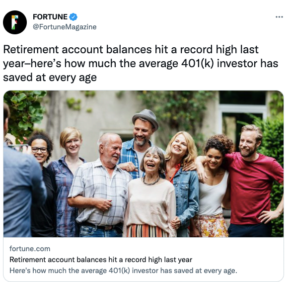 Retirement account balances hit a record high last year