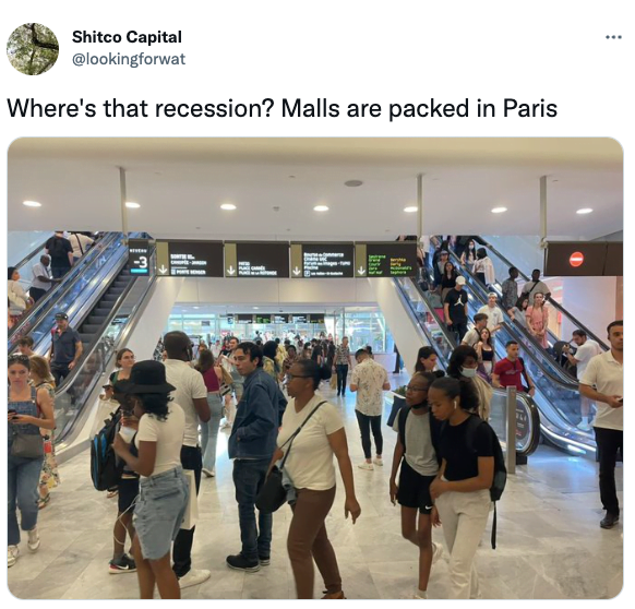 Where's that recession? Malls are packed in Paris