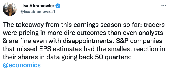 The takeaway from this earnings season so far
