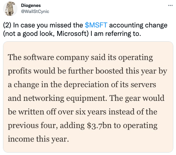 In case you missed the $MSFT accounting change (not a good look, Microsoft) I am referring to.
