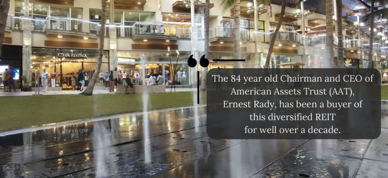 Insider Weekends: Ernest Rady Continues His AAT Buying Spree