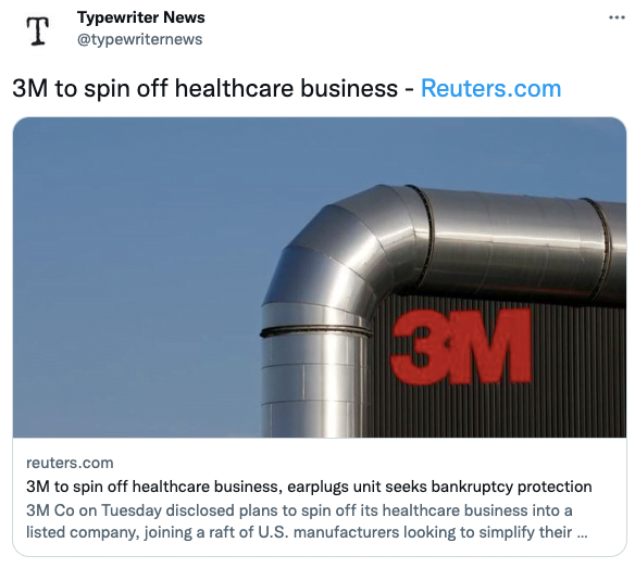 3M to spin off healthcare business