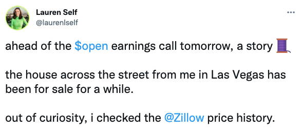 ahead of the $open earnings call tomorrow, a story