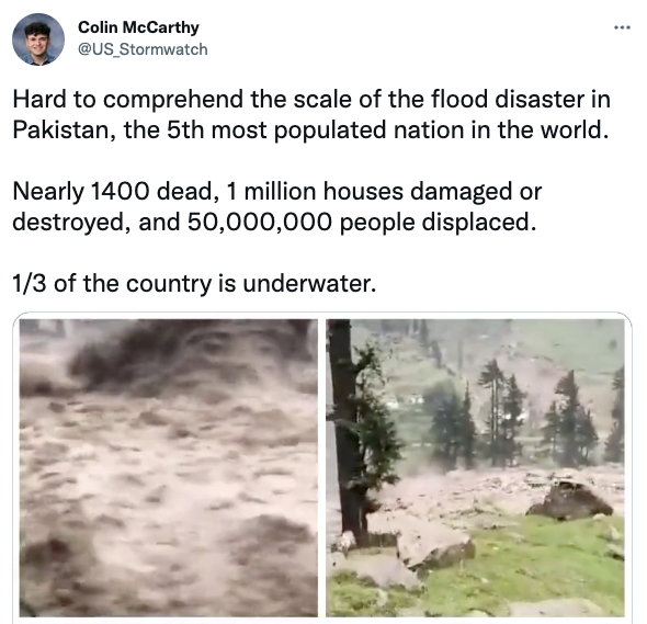 Hard to comprehend the scale of the flood disaster in Pakistan
