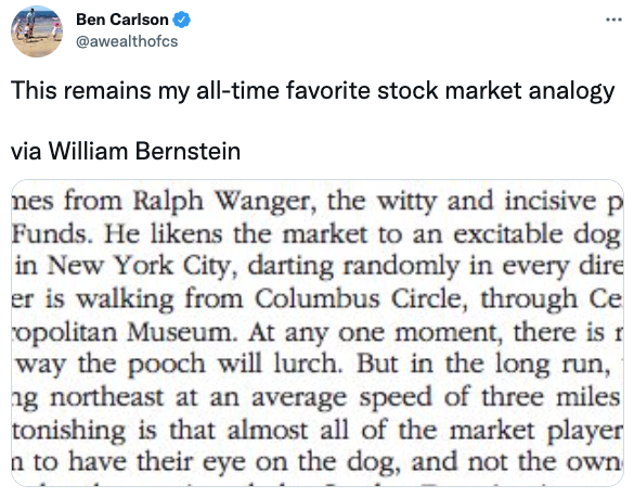 This remains my all-time favorite stock market analogy
