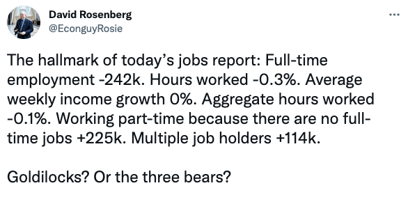 The hallmark of today’s jobs report