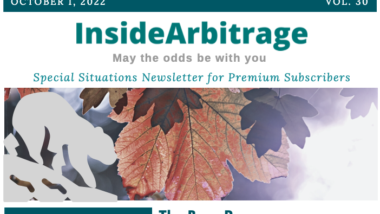 InsideArbitrage Special Situations Newsletter: October 2022