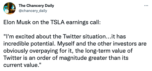 Elon Musk on the TSLA earnings call