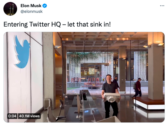 Entering Twitter HQ – let that sink in!