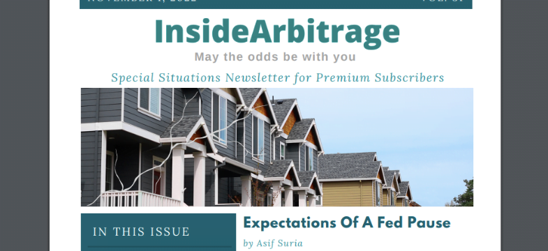 InsideArbitrage Special Situations Newsletter: November 2022
