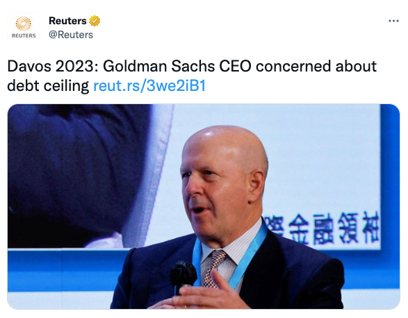 Davos 2023: Goldman Sachs CEO concerned about debt ceiling