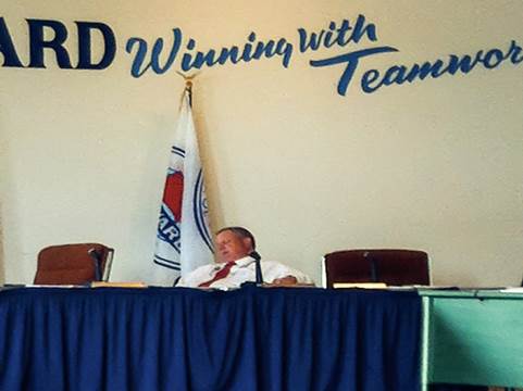 Harvard Illinois Board Meeting Sleeping
