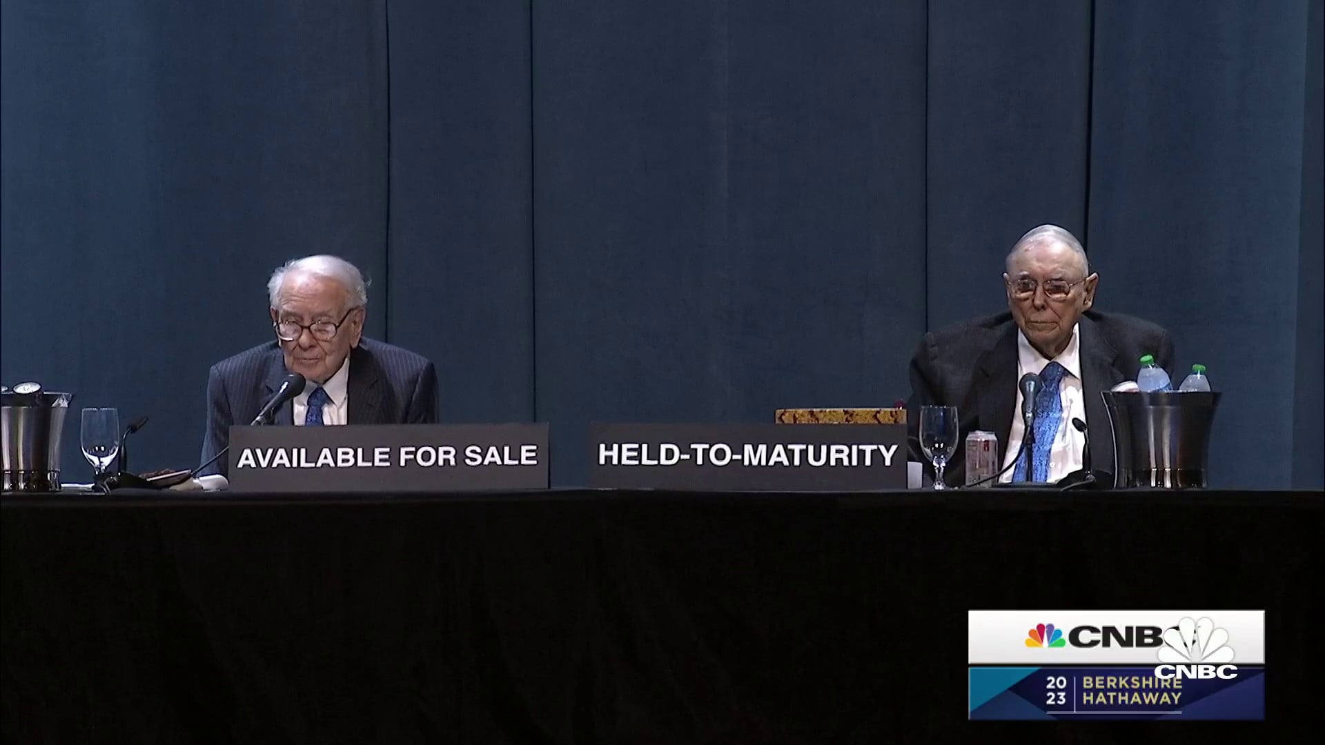 Warren Buffett and Charlie Munger at Berkshire Hathaway Meeting