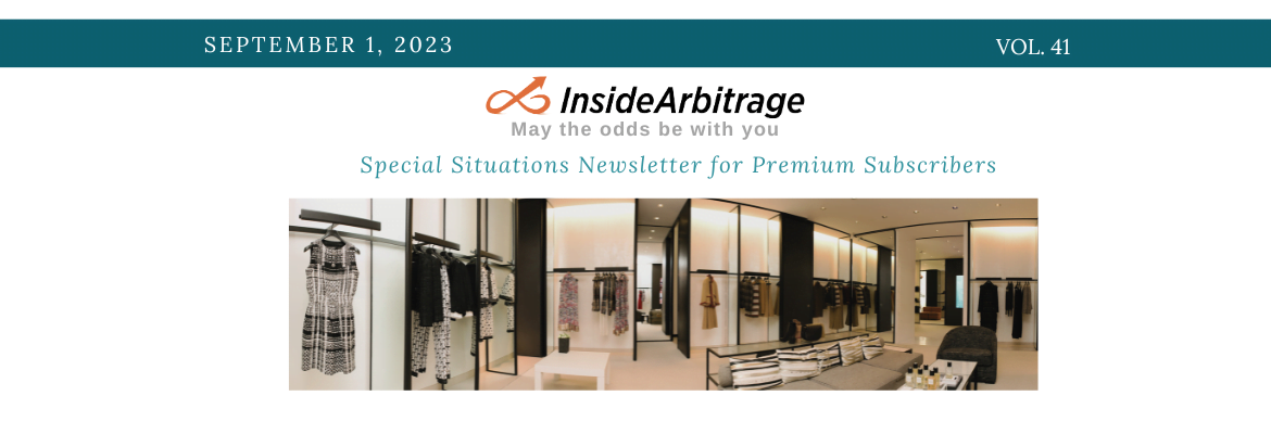 InsideArbitrage Special Situations Newsletter: September 2023