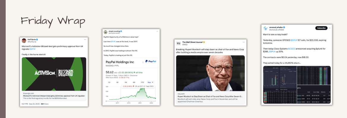 InsideArbitrage Friday Wrap - September 22, 2023