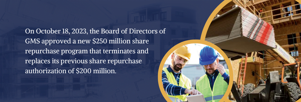 GMS Flags $250 Million Share Repurchase Amidst a Challenging Environment - Buyback Wednesdays