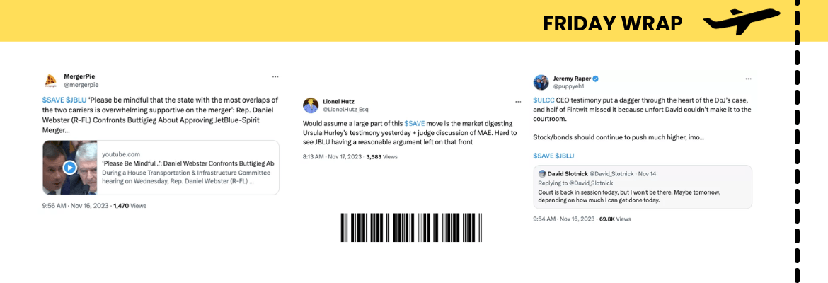 JetBlue CFO's Testimony - InsideArbitrage Friday Wrap