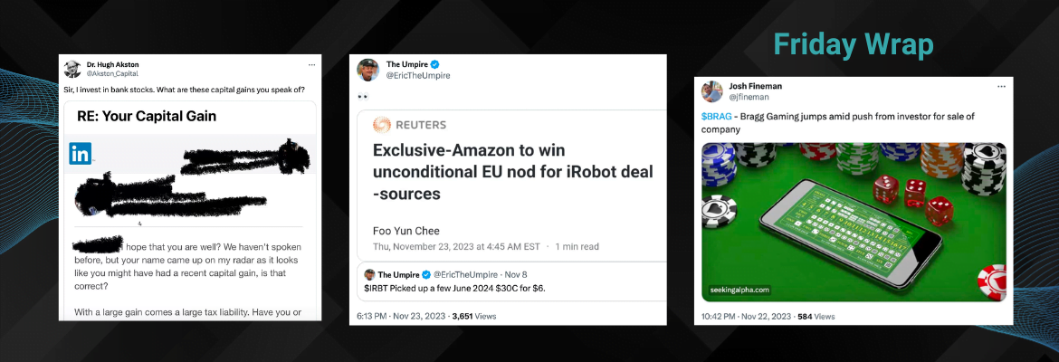 Sir, I Invest in Bank Stocks - InsideArbitrage Friday Wrap