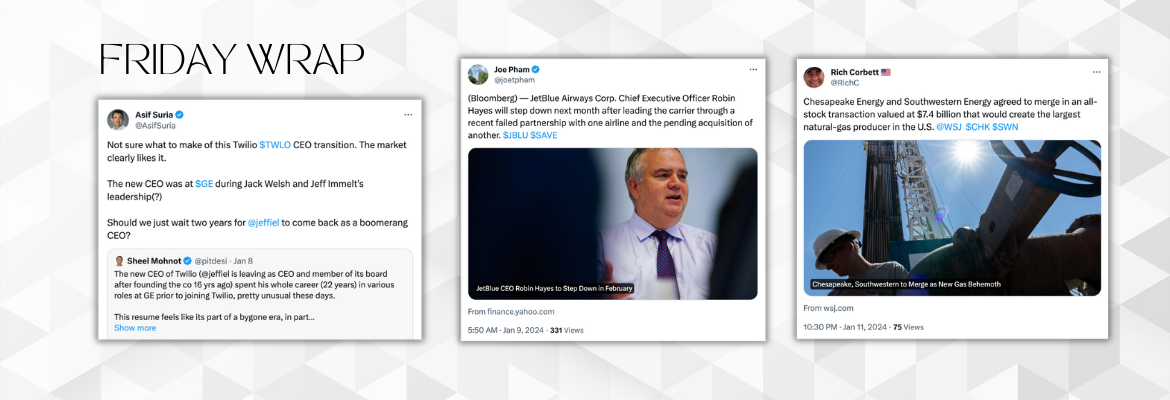 JetBlue and Twilio CEOs Exit Stage Left - Friday Wrap