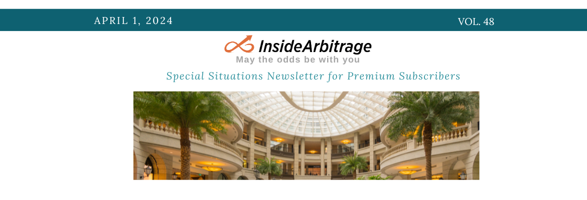 InsideArbitrage Special Situations Newsletter April 2024