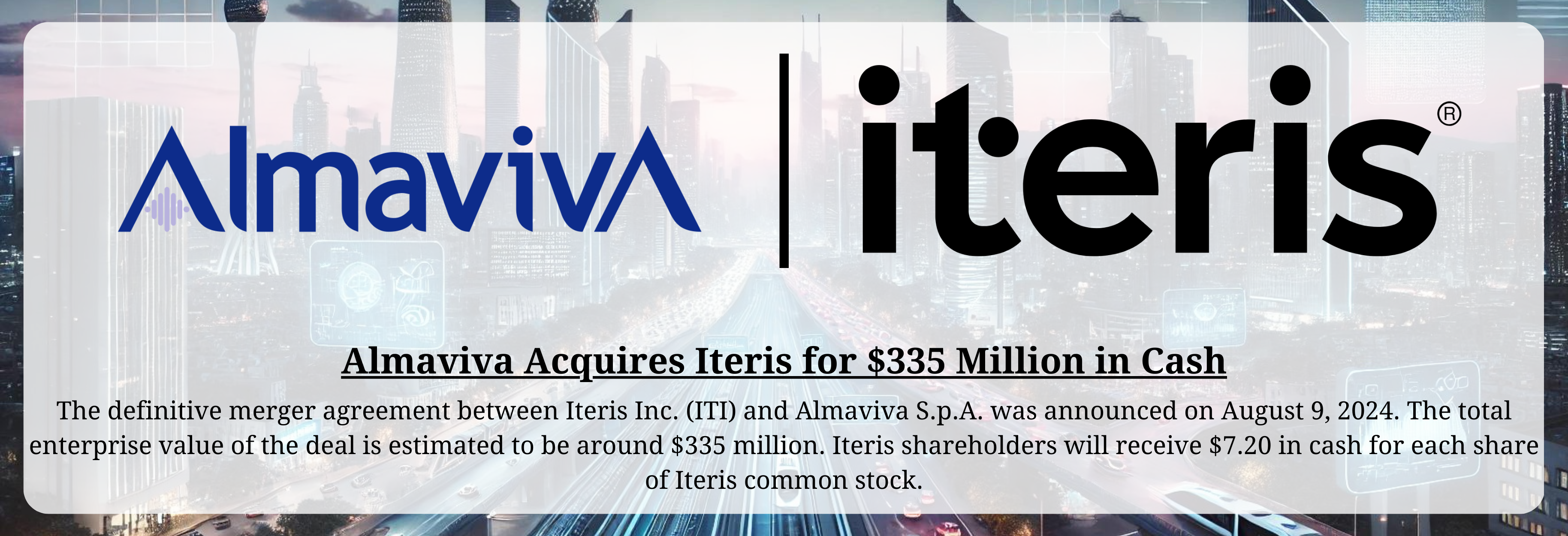 Almaviva - Iteris Merger