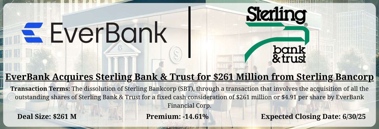 EverBank - Sterling Bank Merger
