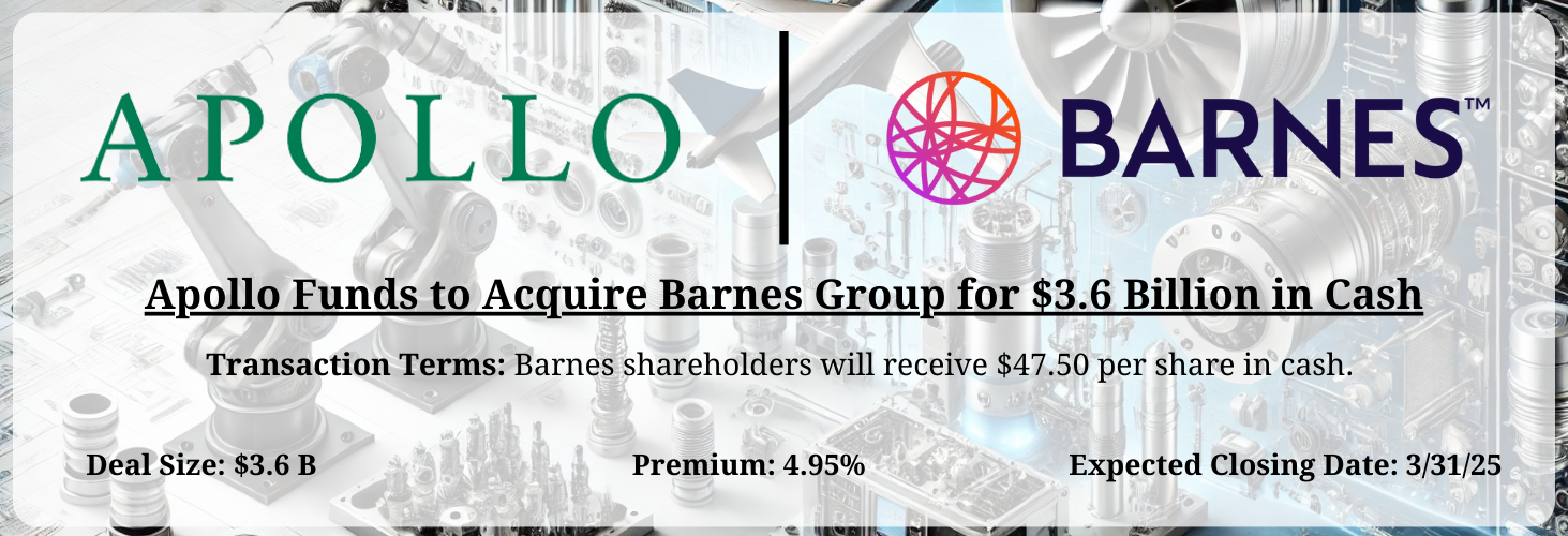 Apollo Funds - Barnes Merger