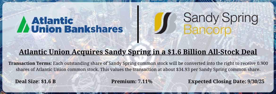 Atlantic Union - Sandy Spring Merger