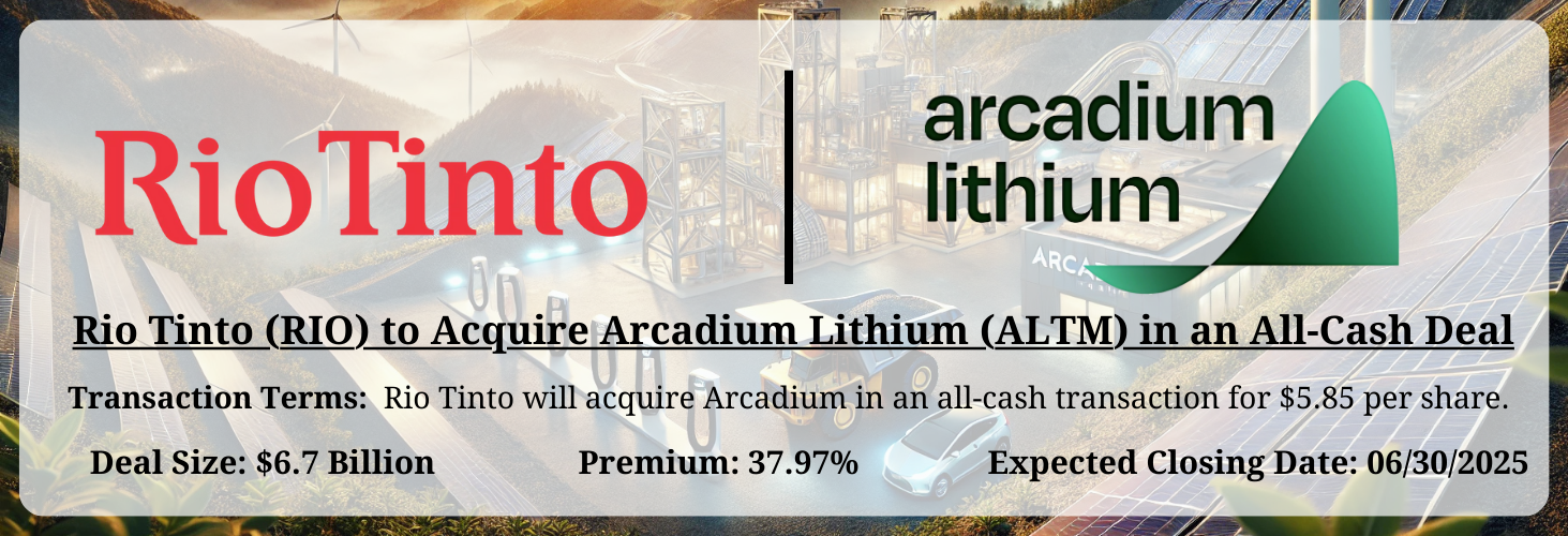 Rio Tinto - Arcadium Merger