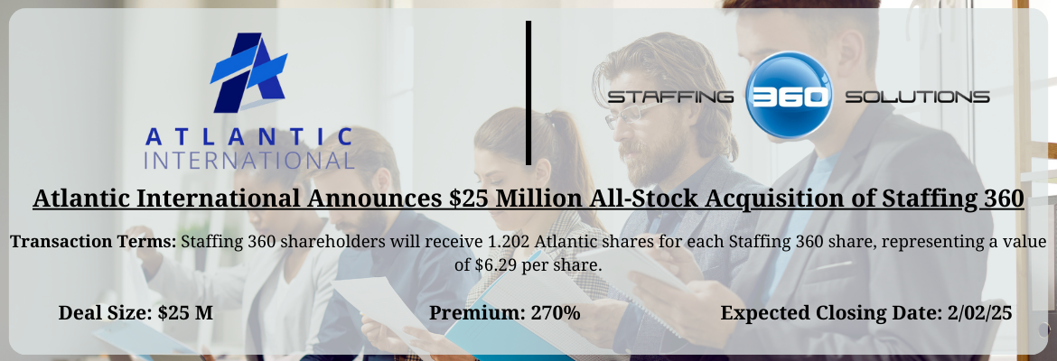 Atlantic International - Staffing 360 Merger