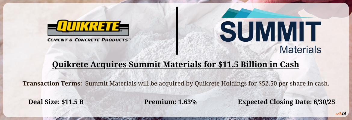 Quikrete - Summit Materials Merger