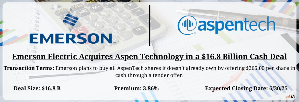 Emerson Electric - AspenTech Merger