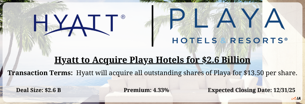 Hyatt - Playa Hotels Merger