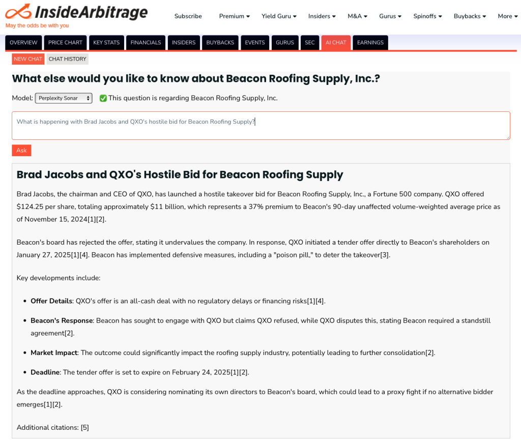 QXO Hostile Bid for Beacon Roofing Supply