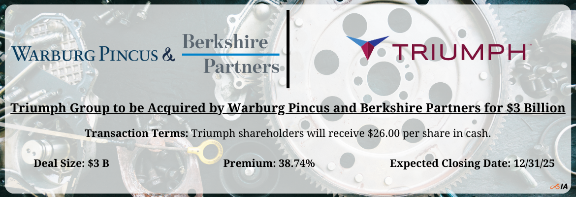 Warburg Pincus & Berkshire Partners - Triumph Merger