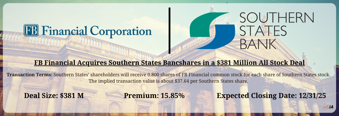 FB Financial - Southern States Merger