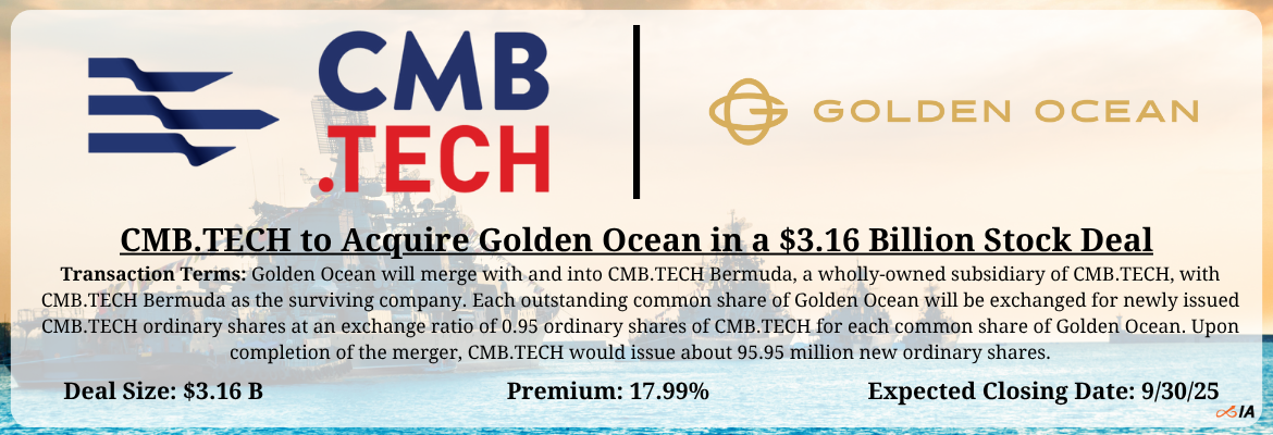CMB.TECH - Golden Ocean Merger