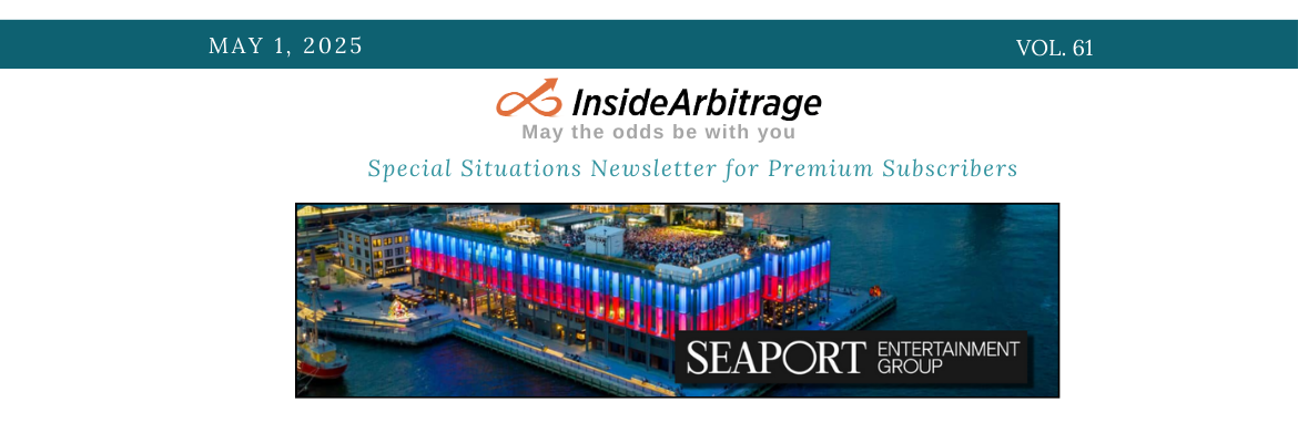 InsideArbitrage Special Situations Newsletter: May 2025