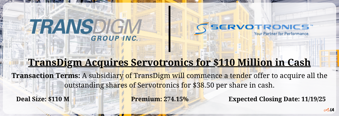 TransDigm - Servotronics Merger