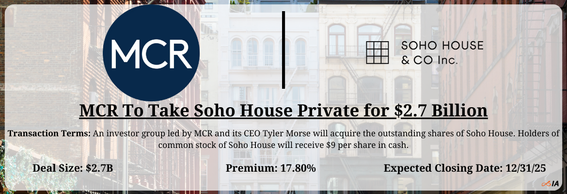 MCR - Soho House Merger