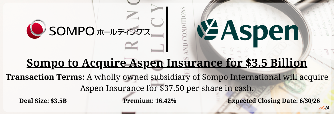 Sompo - Aspen Insurance Merger
