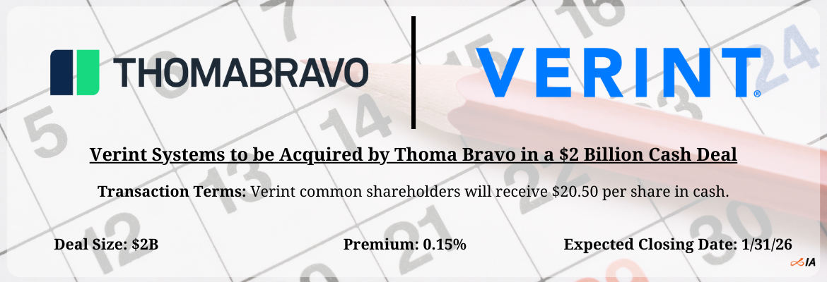 Thoma Bravo - Verint Systems Merger