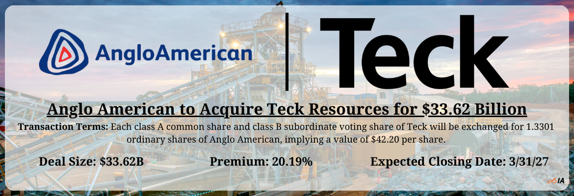 Anglo American - Teck Resources Merger