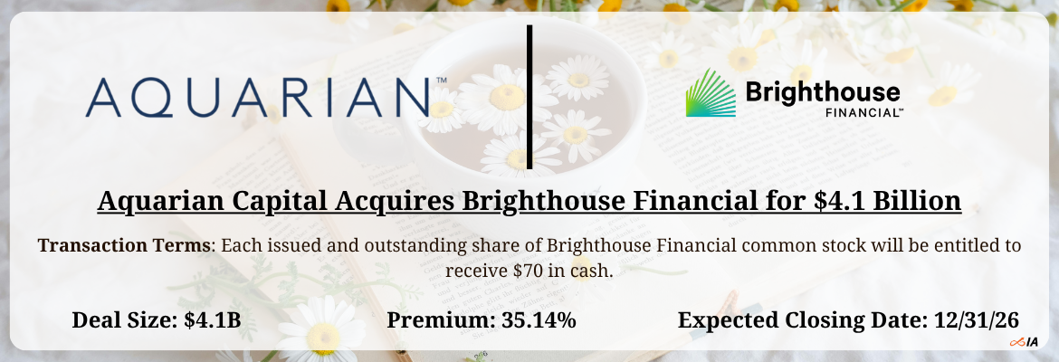 Aquarian Capital - Brighthouse Financial Merger