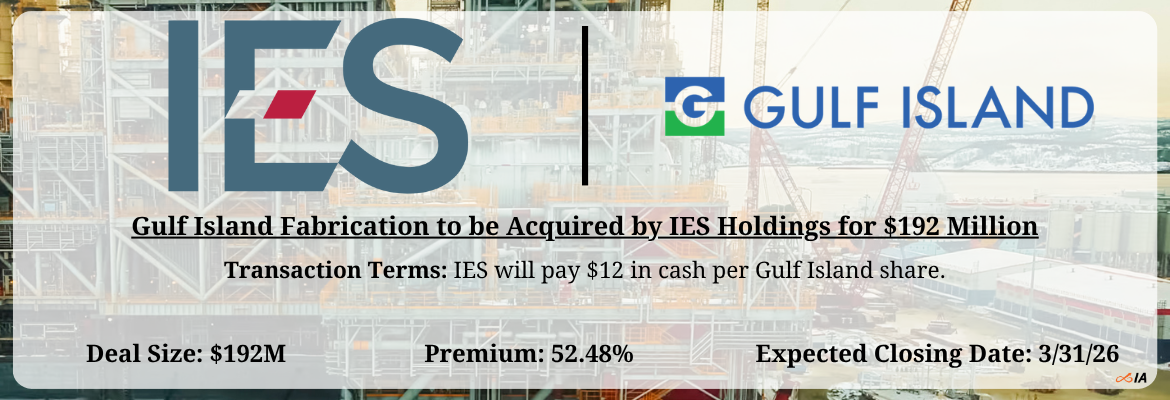 IES Holdings - Gulf Island Fabrication Merger